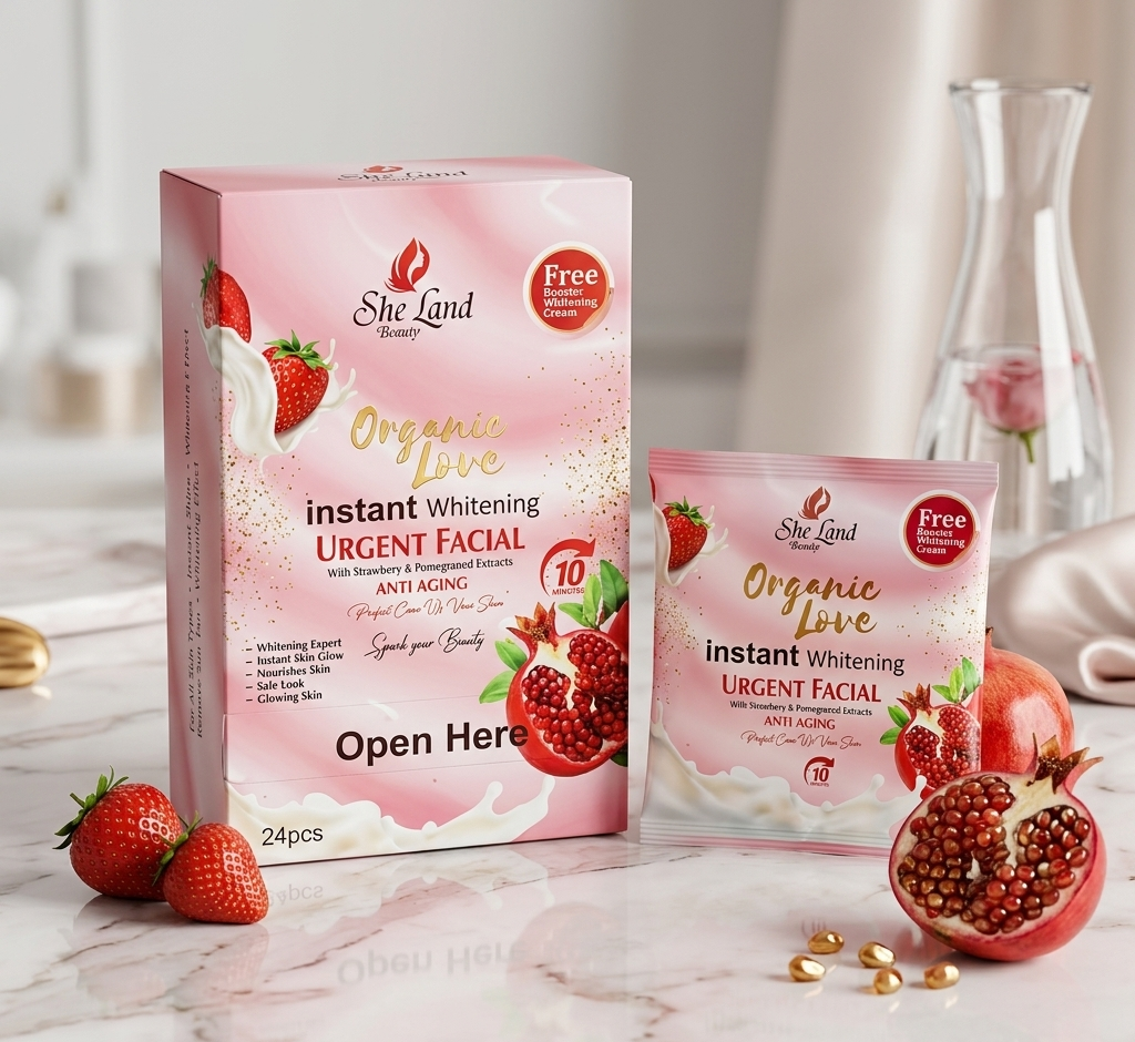SheLand Organic Love Urgent Facial Box(24 sachets)